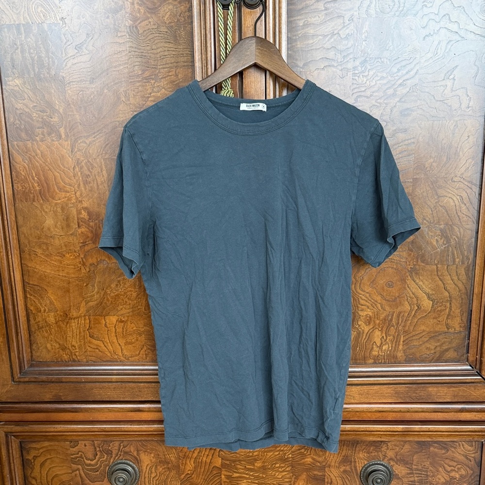 Buck Mason made in America Classic Crew Neck T-Shirt - Charcoal
